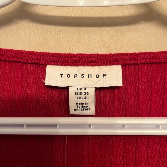 Topshop red knit sweater dress - never worn. - Picture 2 of 4